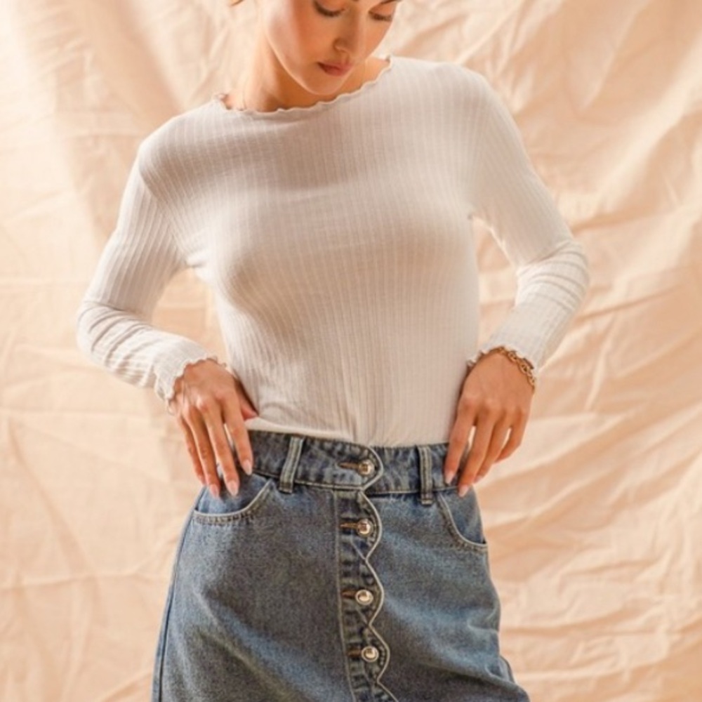 Denim Button-Up Skirt - Picture 5 of 5